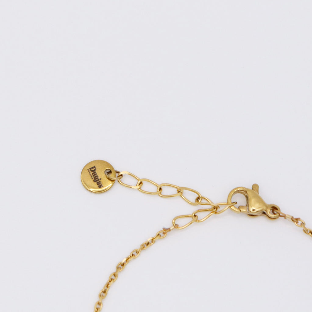 Armband aus 18K vergoldetem Edelstahl mit grünen Aventurin-Steinen, handgemacht in Zürich