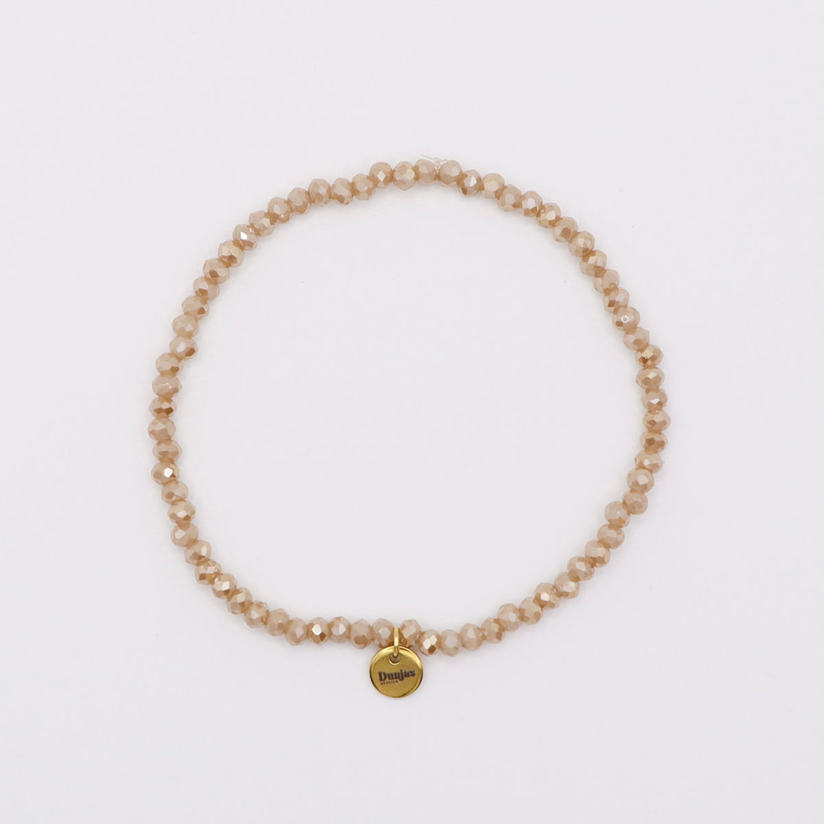 Armband Glasperlen Beige – Elastisch