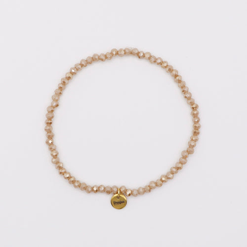 Armband Glasperlen Beige – Elastisch