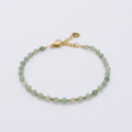 Armband Aventurin. Edelstahl wasserfest vergoldet