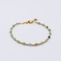 Bracelet stainless. Steel gemstone gold
