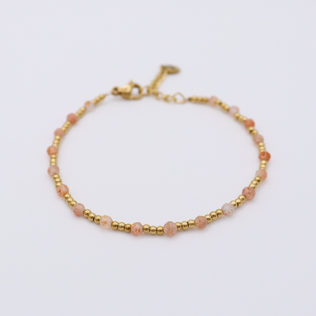 Armband Sonnenstein, Edelstein vergoldet orange