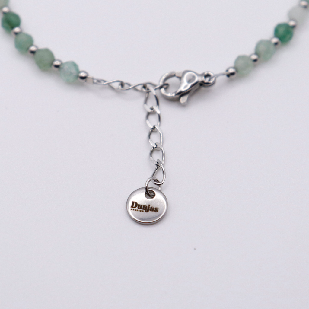 Aventurin. Armband Edelstahl