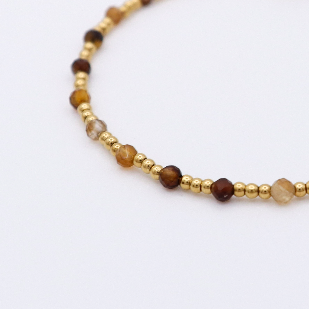 Armband Achat Edelstahl vergoldet