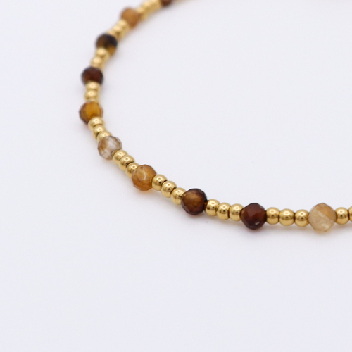 Armband Achat Edelstahl vergoldet