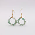 Aventurine hook earrings – handmade at Dunjas Atelier, Zurich
